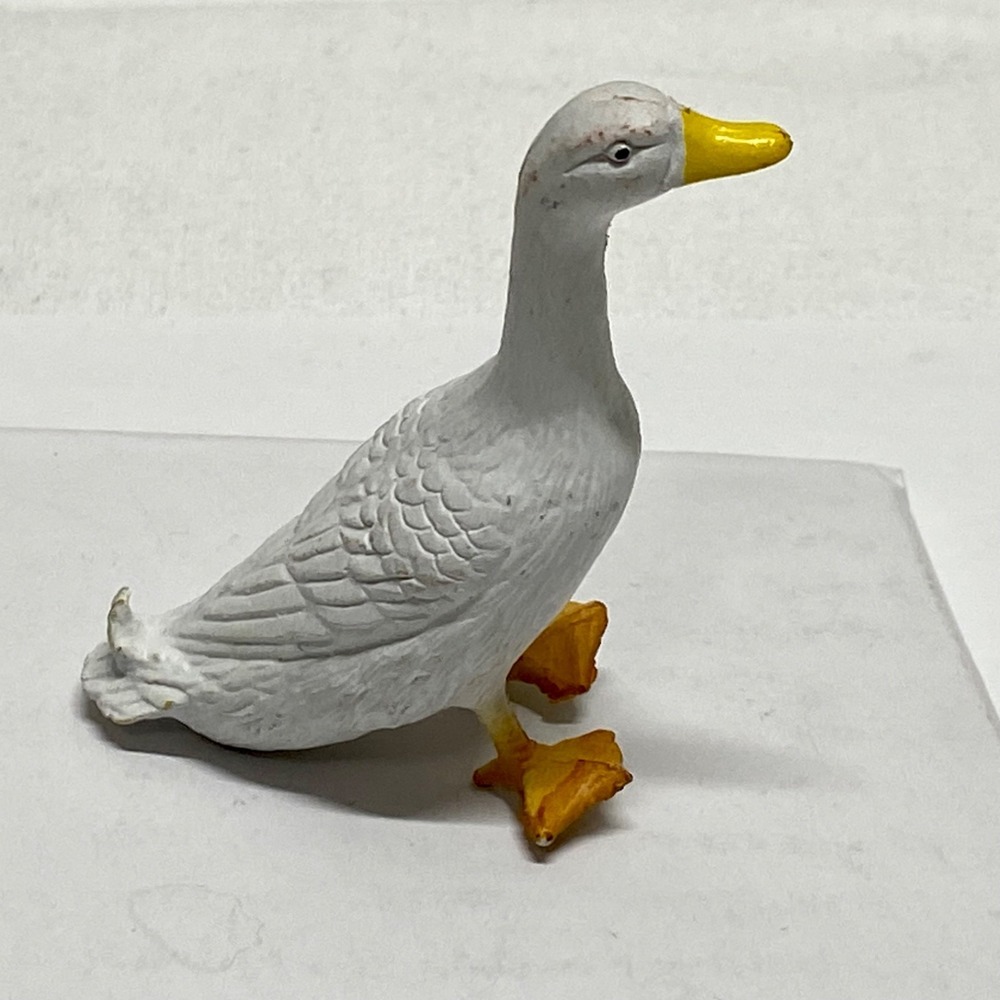 Vintage Funrise Goose 1989 Figurine 2.25" Small Plastic Farm Bird Toy Animal NOS